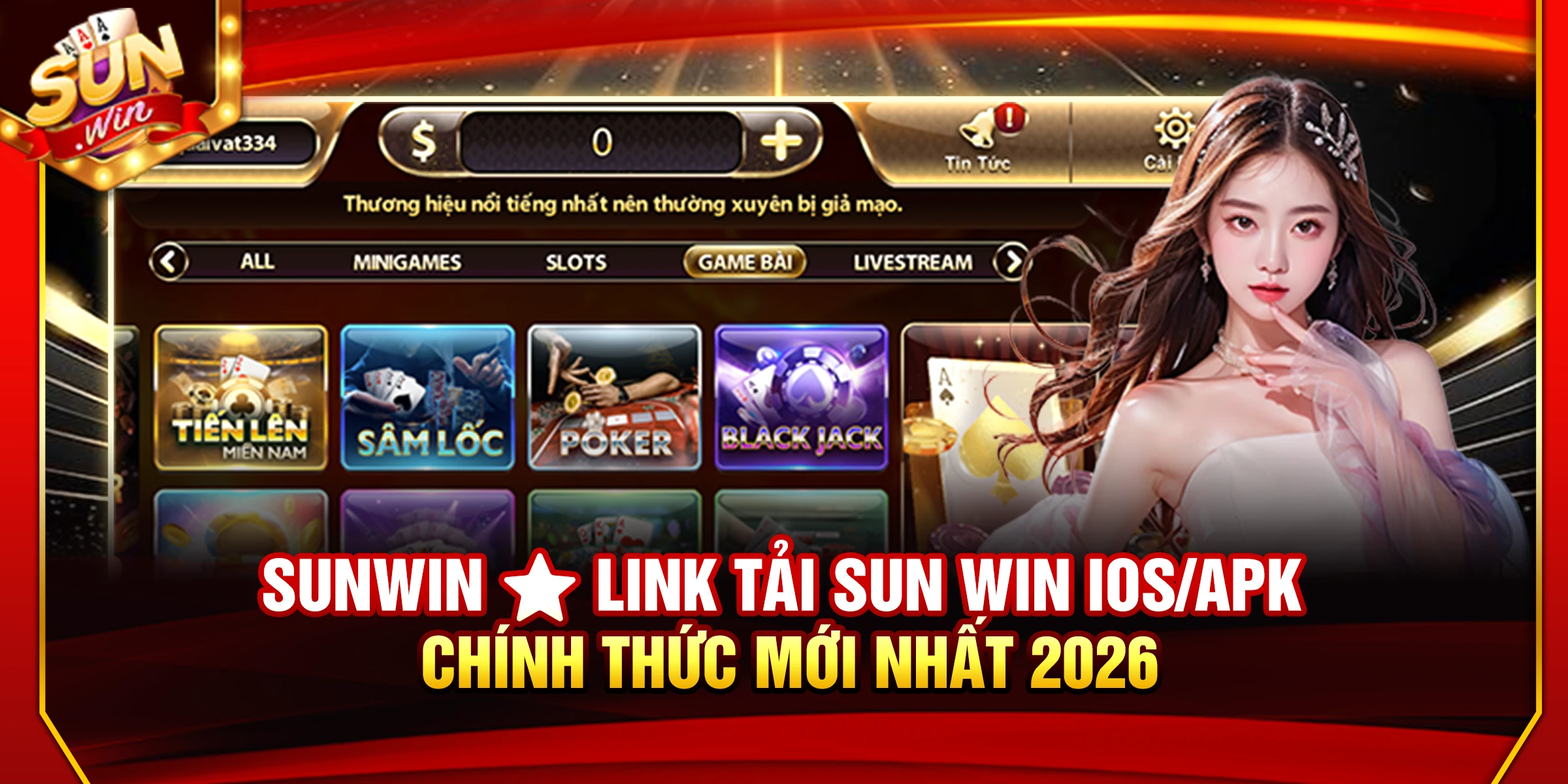 Sunwin nổi tiếng là cổng game bài đổi thưởng uy tín
